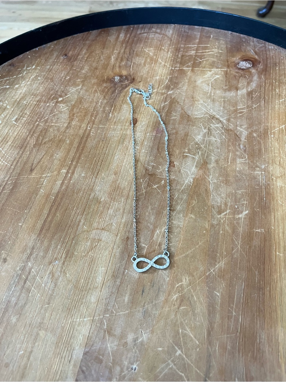Silver Infinity Pendant Necklace - Elegant Women's Jewelry